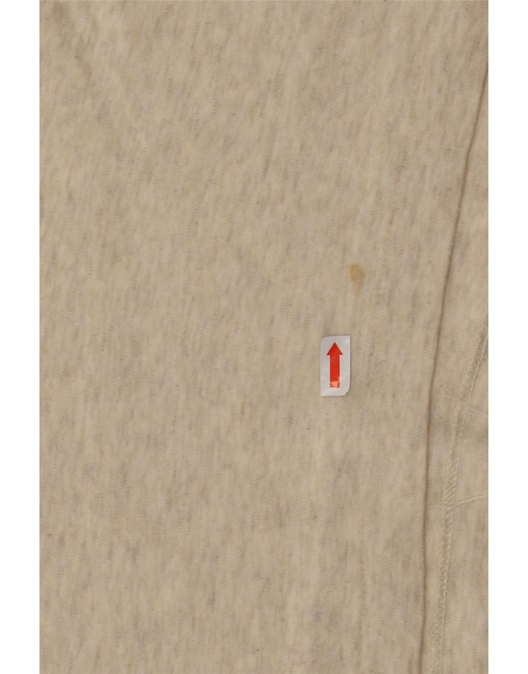 POLO RALPH LAUREN Mens Long Sleeve Polo Shirt Large Beige Flecked Cotton