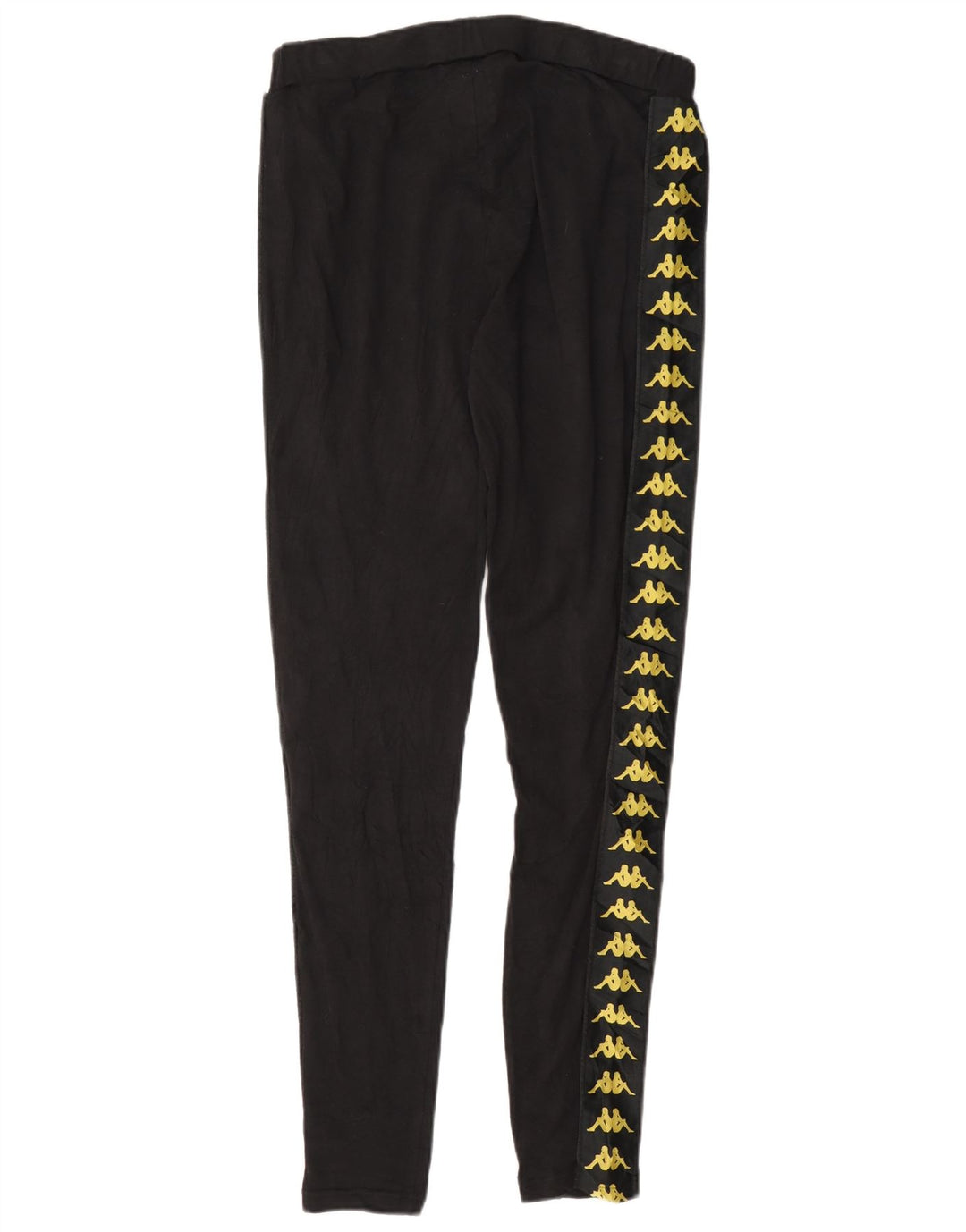 Kappa Womens Graphic Leggings UK 14 Large Black Cotton