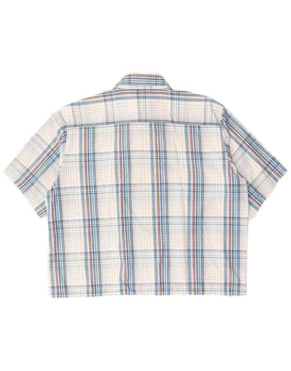 CARHARTT Mens Short Sleeve Shirt Large Blue Check Cotton