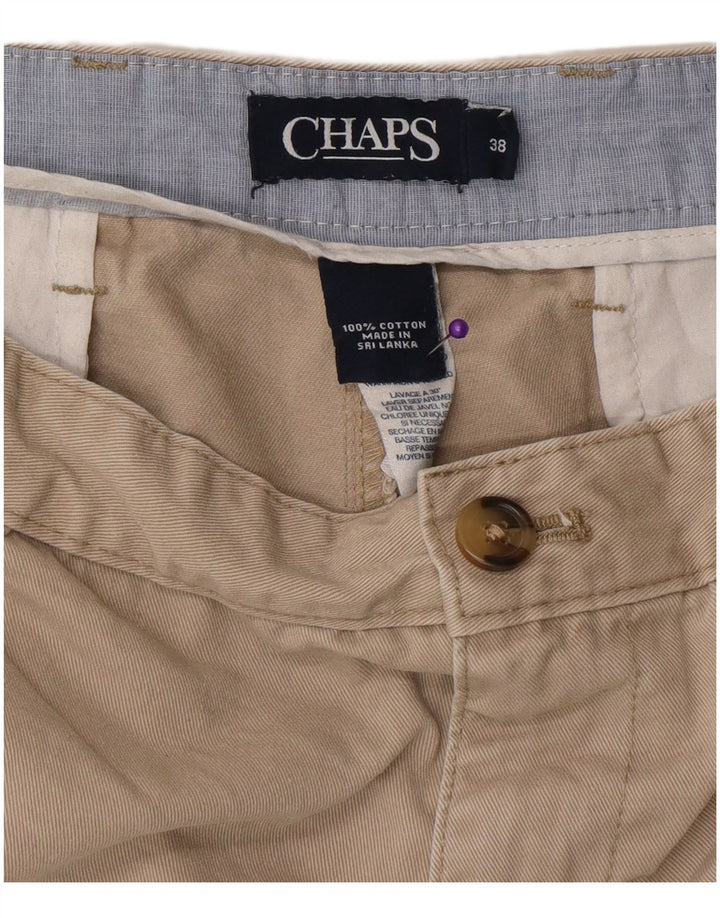 Chaps Mens Chino Shorts W38 XL Beige Cotton