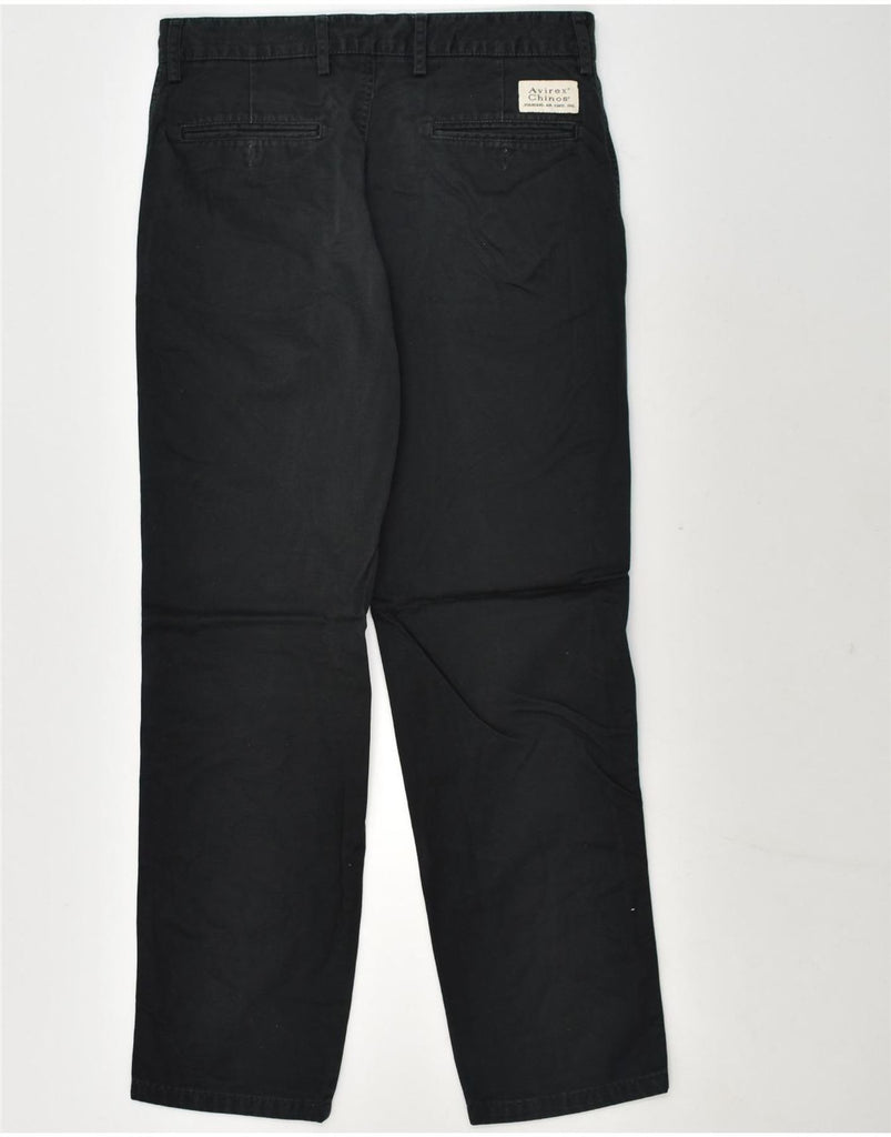 AVIREX Mens Straight Chino Trousers W31 L29 Black Cotton | Vintage Avirex | Thrift | Second-Hand Avirex | Used Clothing | Messina Hembry 