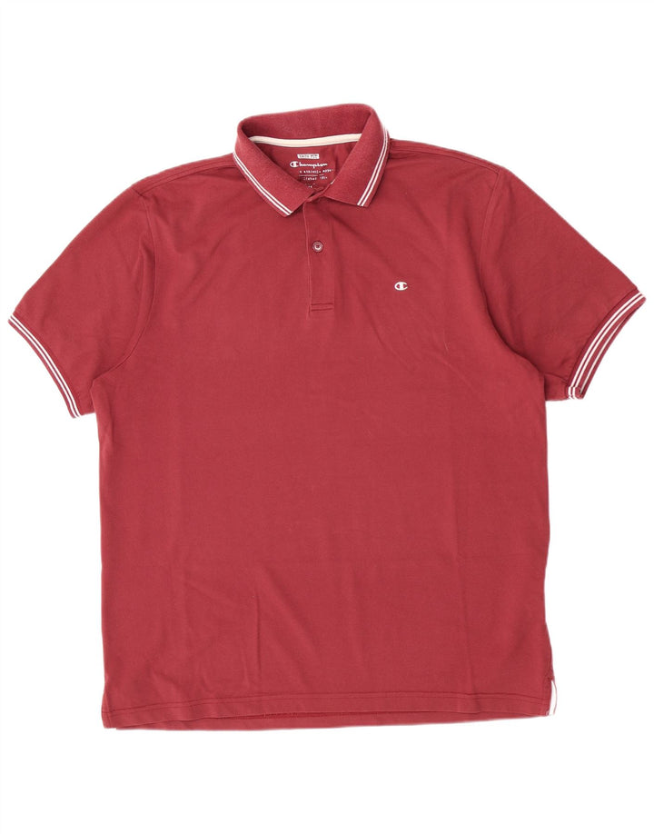 Champion Mens Easy Fit Polo Shirt XL Red Cotton