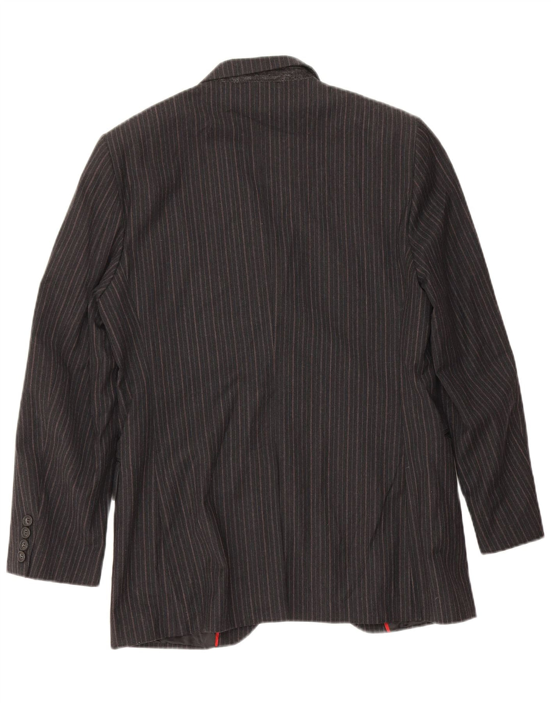 Sisley Mens 3 Button Blazer Jacket IT 46 Small Grey Pinstripe Cotton