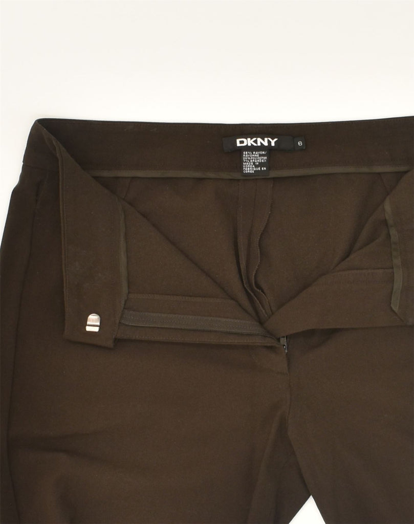 DKNY Womens Bootcut Suit Trousers US 6 XS W30 L32 Brown Rayon | Vintage Dkny | Thrift | Second-Hand Dkny | Used Clothing | Messina Hembry 