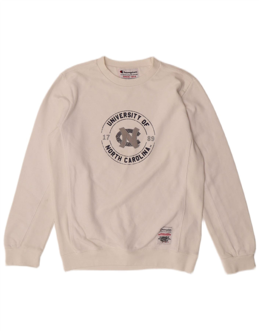 CHAMPION Boys Sweatshirt Jumper 11-12 Years Large White