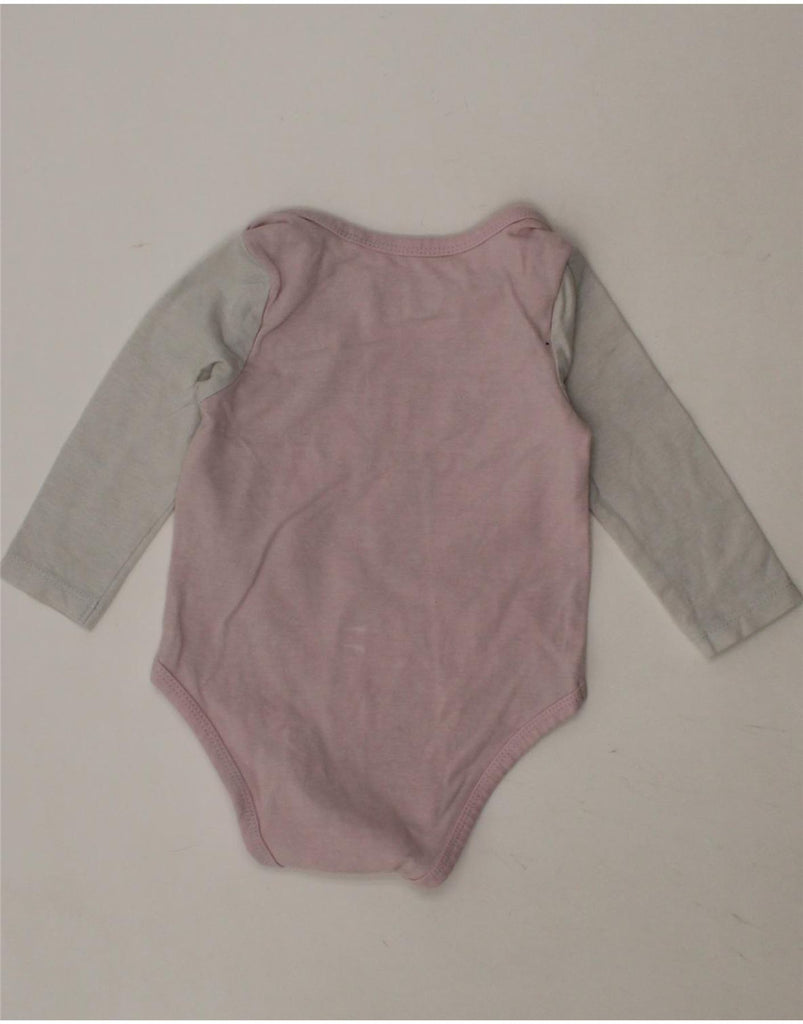 GUESS Baby Girls Graphic Long Sleeve Bodysuit 3-6 Months Pink Colourblock Vintage Guess and Second-Hand Guess from Messina Hembry 