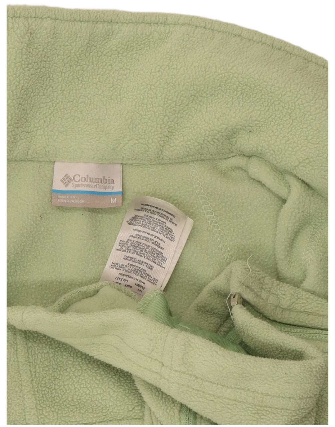 Columbia Womens Fleece Jacket UK 14 Medium Green Polyester