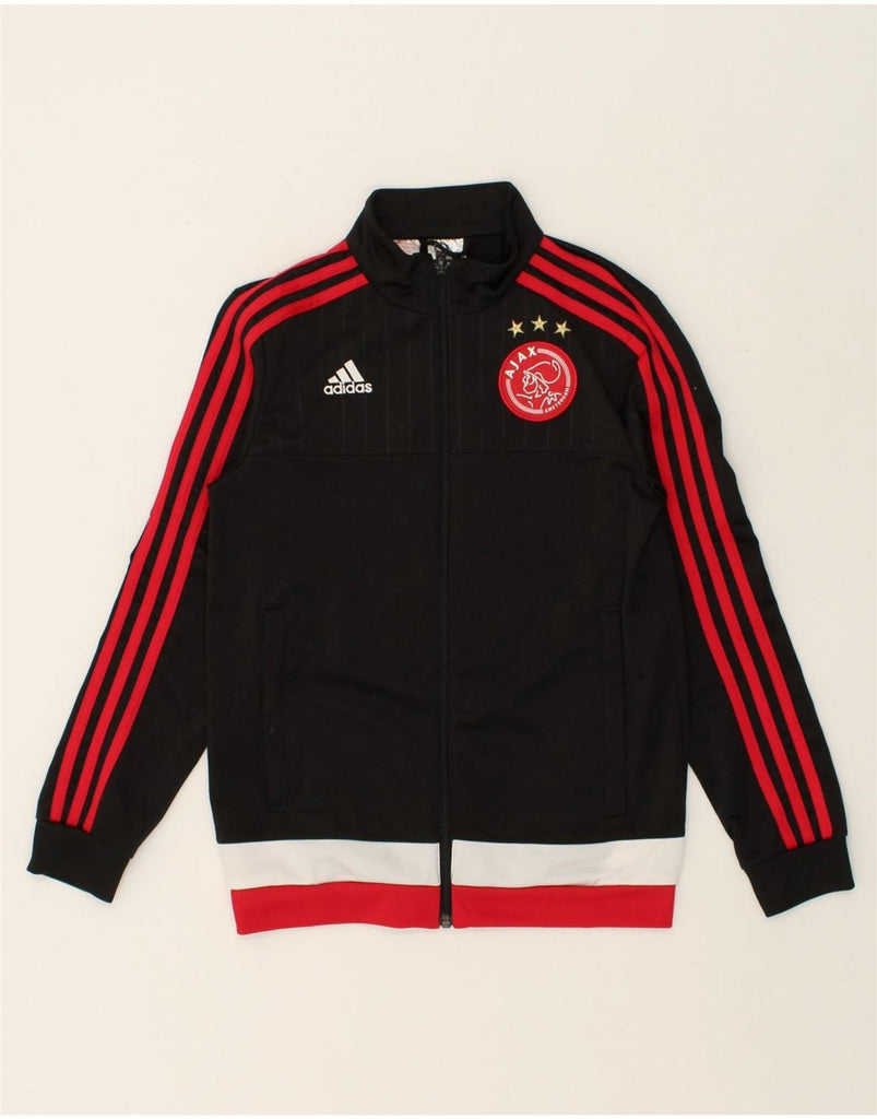 ADIDAS Boys Ajax Amsterdam Graphic Tracksuit Top Jacket 11-12 Years Black | Vintage Adidas | Thrift | Second-Hand Adidas | Used Clothing | Messina Hembry 