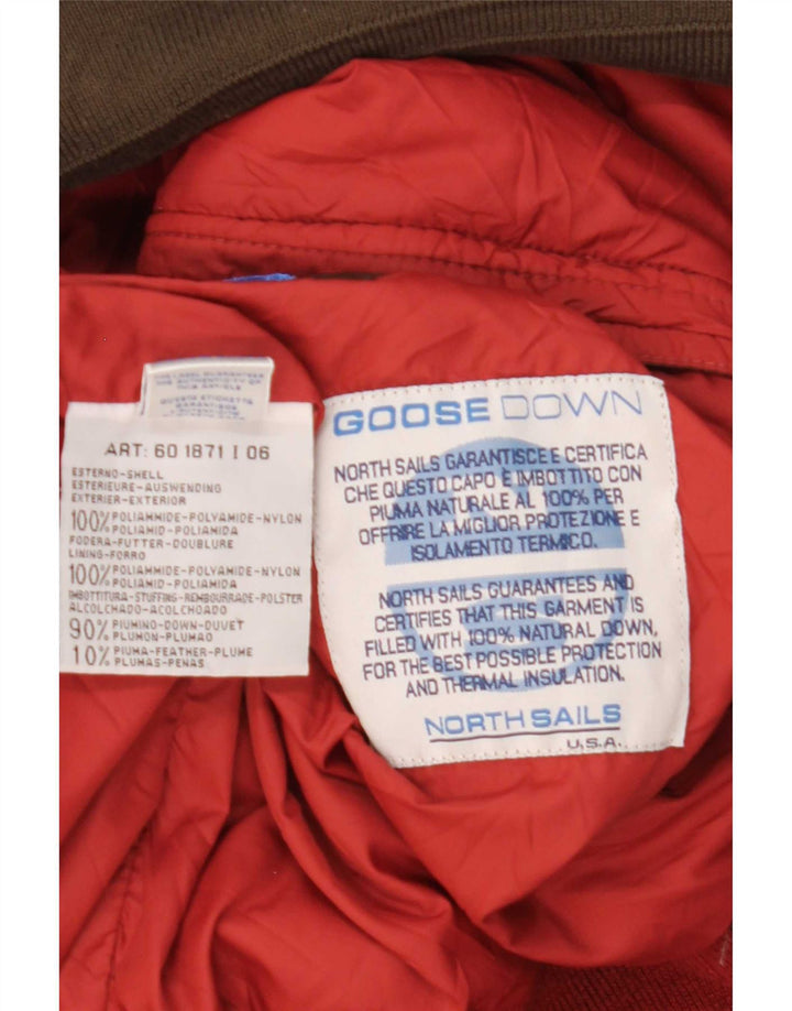 North Sails Mens Padded Jacket UK 44 2XL Brown Polyamide