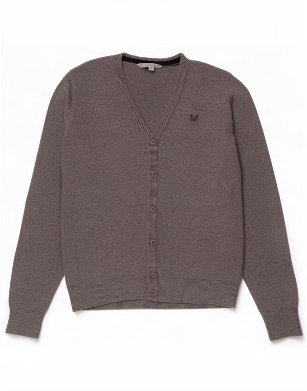 Crew Clothing Mens Cardigan Sweater Medium Grey Cotton