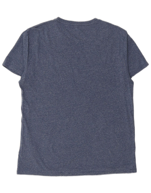 POLO RALPH LAUREN Mens Custom Slim Fit T-Shirt Top Large Navy Blue Cotton