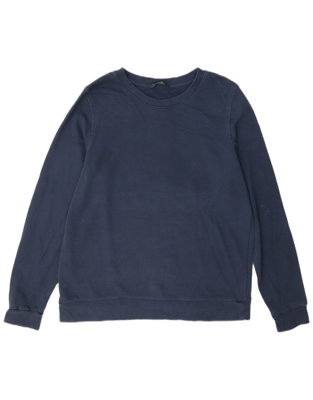 Marks & Spencer Womens Sweatshirt Jumper UK 16 Large Navy Blue Cotton