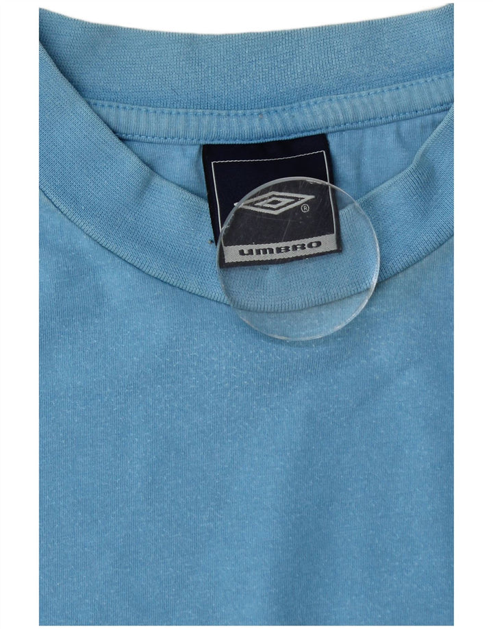 Umbro Mens T-Shirt Top XL Blue Cotton