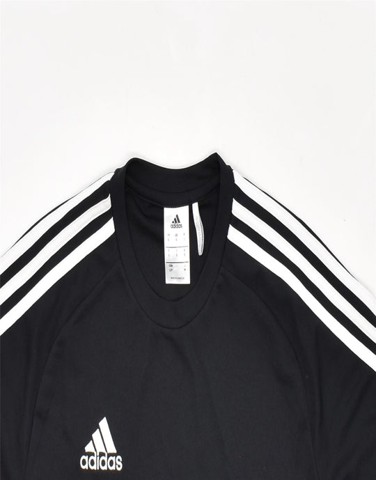 ADIDAS Thrift Top Clothing T-Shirt Shop & Vintage Online Second-Hand Black | | Mens Polyester Climalite Small