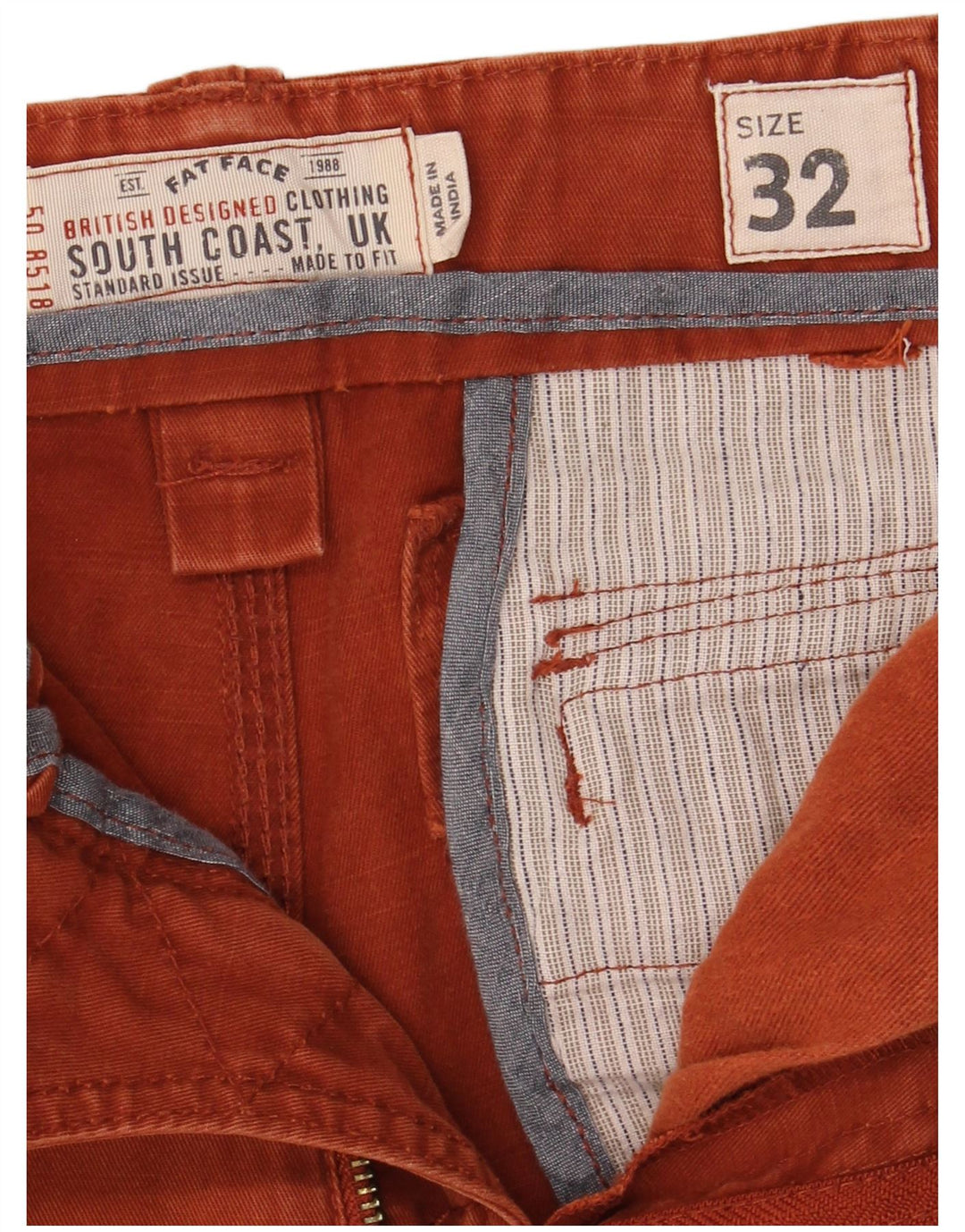 Fat Face Mens Cargo Shorts W32 Medium Brown Cotton