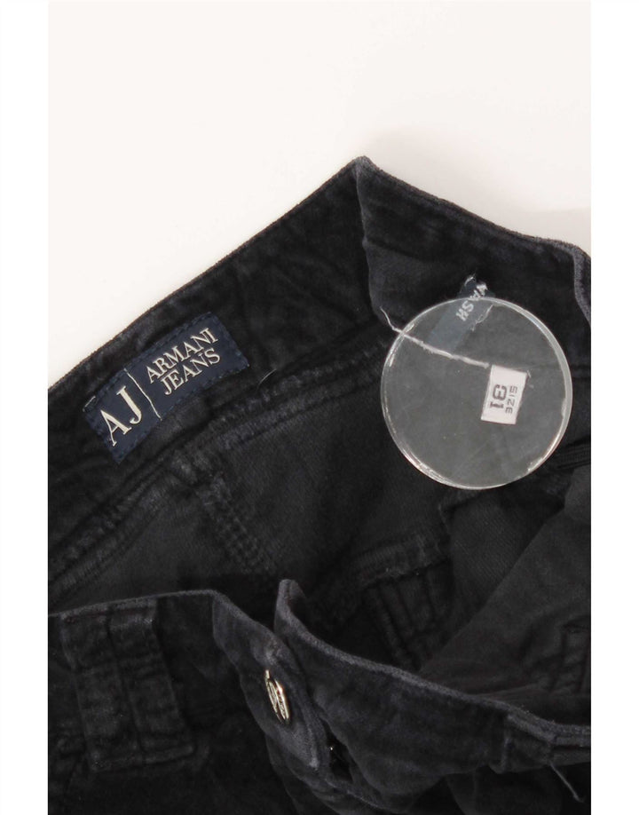 Armani Womens Straight Casual Trousers W31 L35 Navy Blue
