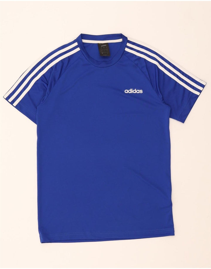 ADIDAS Mens Climalite T-Shirt Top Small Blue Polyester Vintage Adidas and Second-Hand Adidas from Messina Hembry 