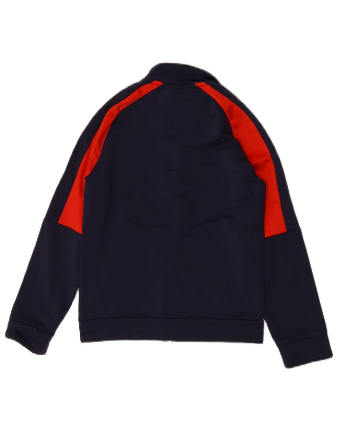 PUMA Boys Graphic Tracksuit Top Jacket 9-10 Years Navy Blue Colourblock
