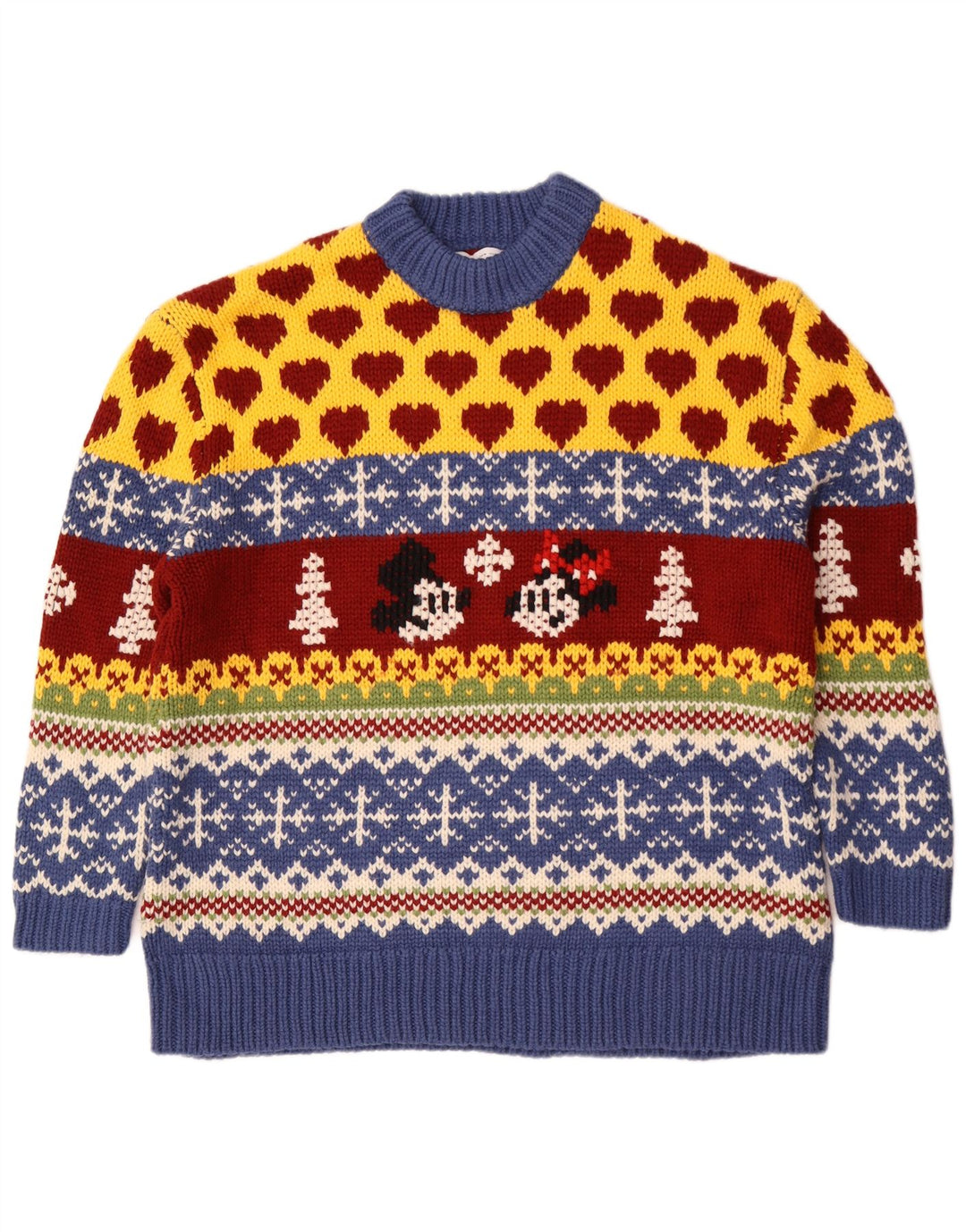 Zara Mens Mickey Mouse Crew Neck Jumper Sweater Medium Multicoloured