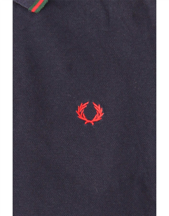 Fred Perry Mens Polo Shirt Medium Navy Blue Cotton