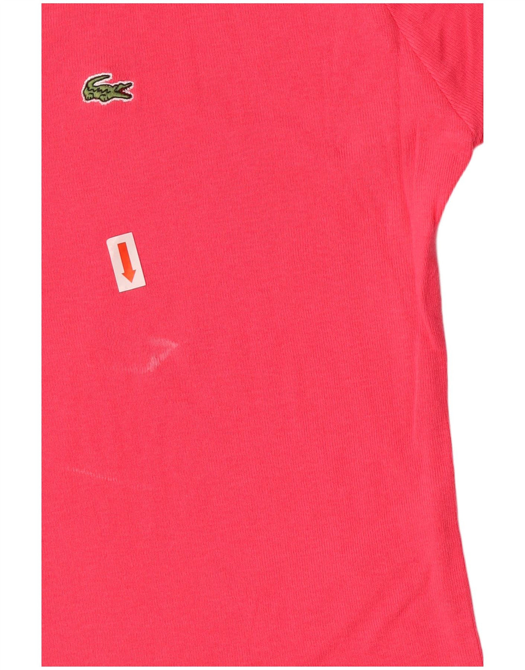 LACOSTE Womens T-Shirt Top Size 42 Large Pink Cotton