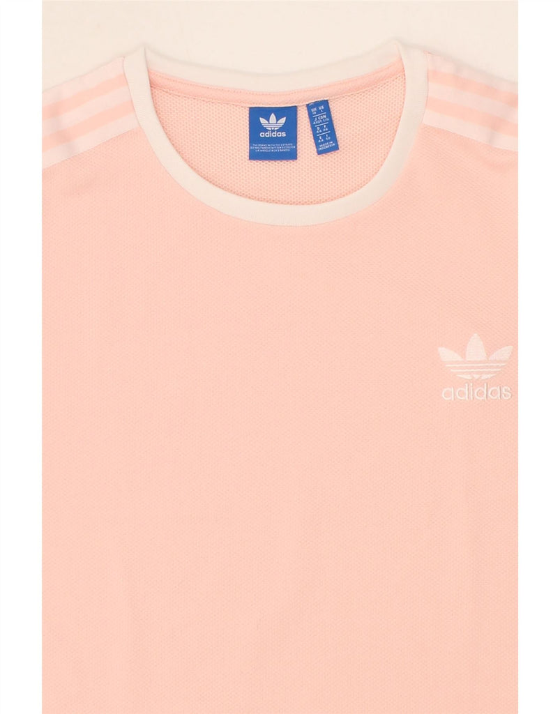 ADIDAS Womens Oversized T-Shirt Top UK 10 Small Pink Cotton Vintage Adidas and Second-Hand Adidas from Messina Hembry 