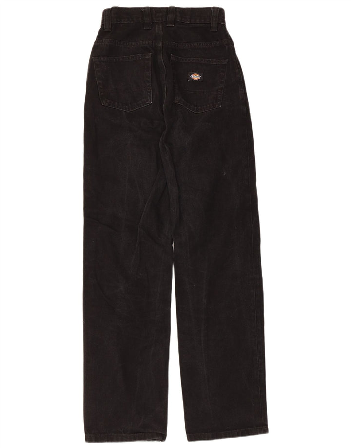 DICKIES Womens High Waist Jeans W25 L30 Black Cotton