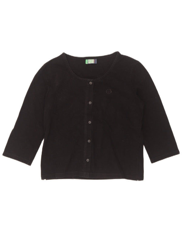 Sergio Tacchini Womens 3/4 Sleeve Shirt Blouse UK 10 Small Black