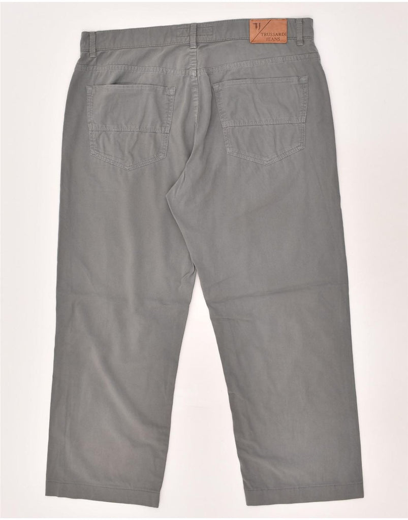 TRUSSARDI Mens Straight Casual Trousers W36 L25 Grey Cotton | Vintage Trussardi | Thrift | Second-Hand Trussardi | Used Clothing | Messina Hembry 