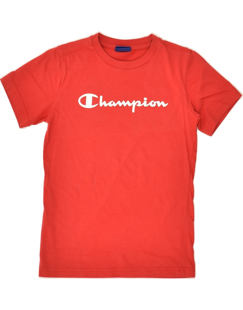 CHAMPION Boys Graphic T-Shirt Top 9-10 Years Medium Red | Vintage Champion | Thrift | Second-Hand Champion | Used Clothing | Messina Hembry 