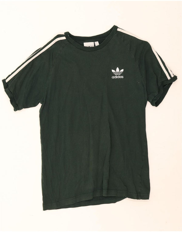 Adidas Mens T-Shirt Top Medium Green Cotton