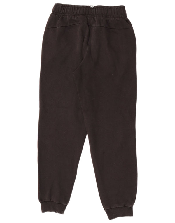 Puma Boys Graphic Tracksuit Trousers Joggers 13-14 Years Black Cotton