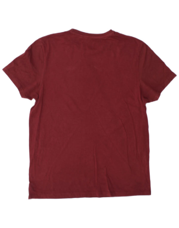 Jack Wills Mens Classic Fit T-Shirt Top Large Burgundy Cotton