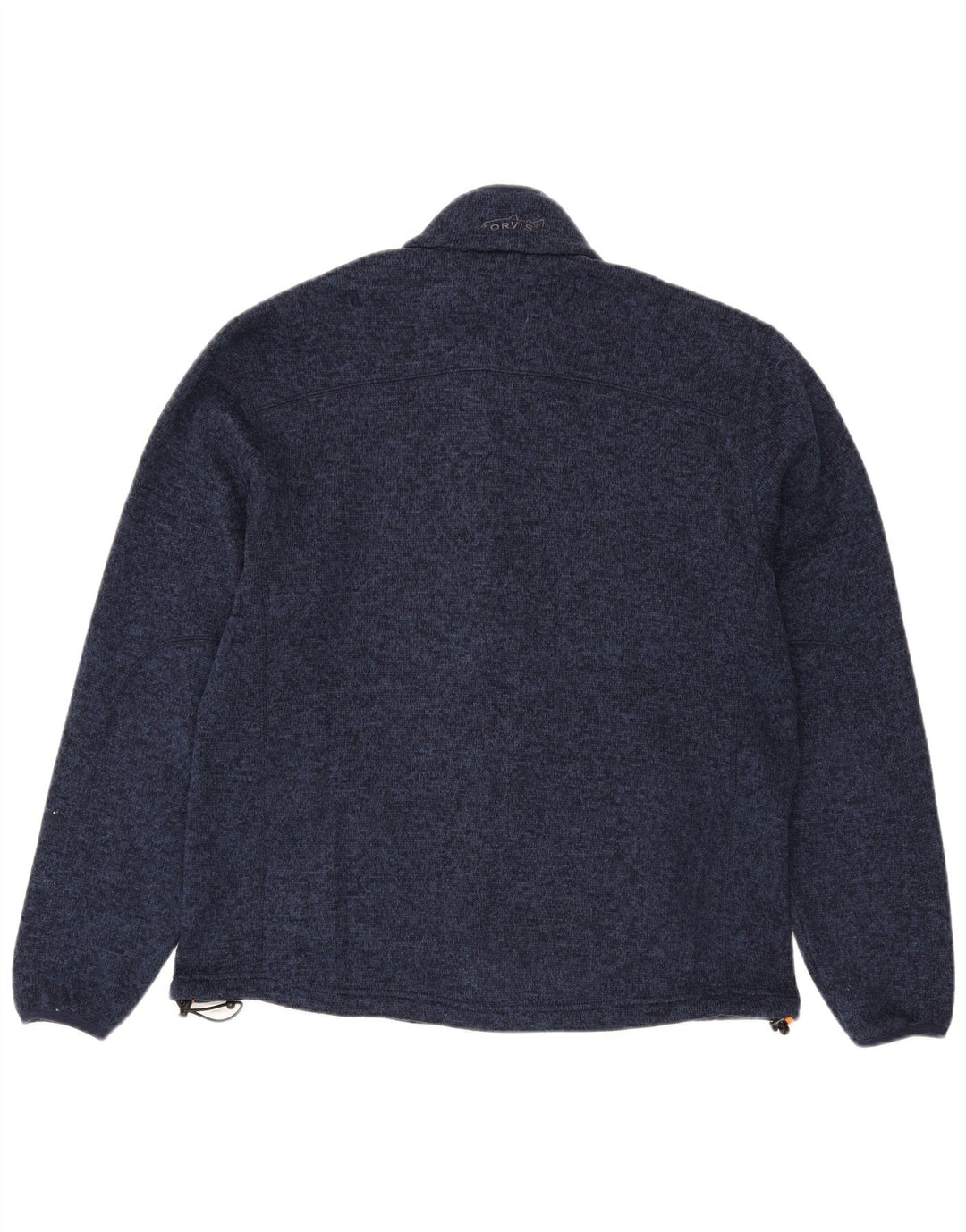 Orvis Mens Tracksuit Top Jacket Medium Navy Blue Flecked Polyester