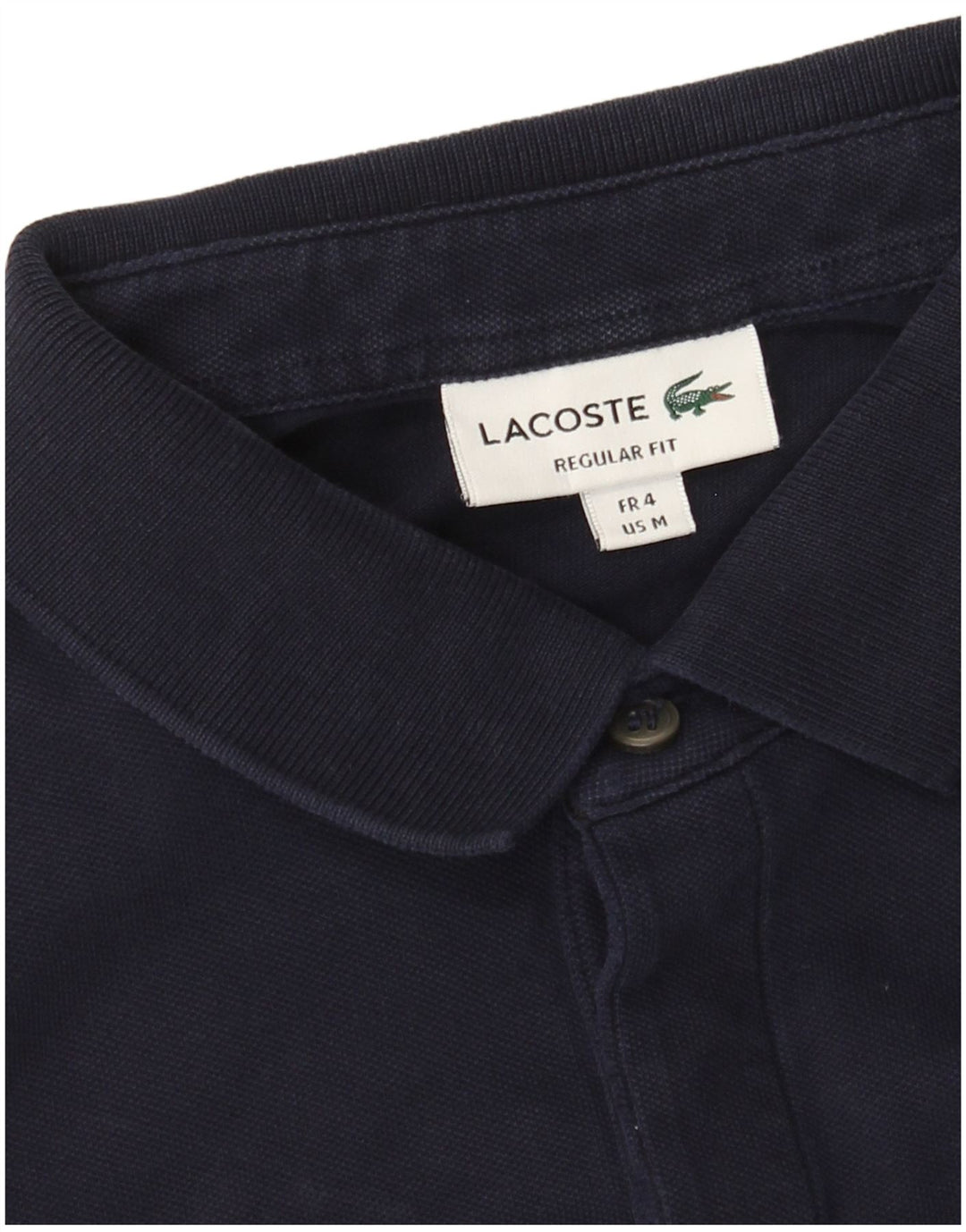 Lacoste Mens Regular Fit Polo Shirt Size 4 Medium Navy Blue