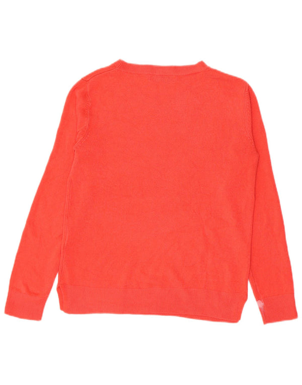 Marks & Spencer Womens Boat Neck Jumper Sweater UK 10 Small Red Acrylic