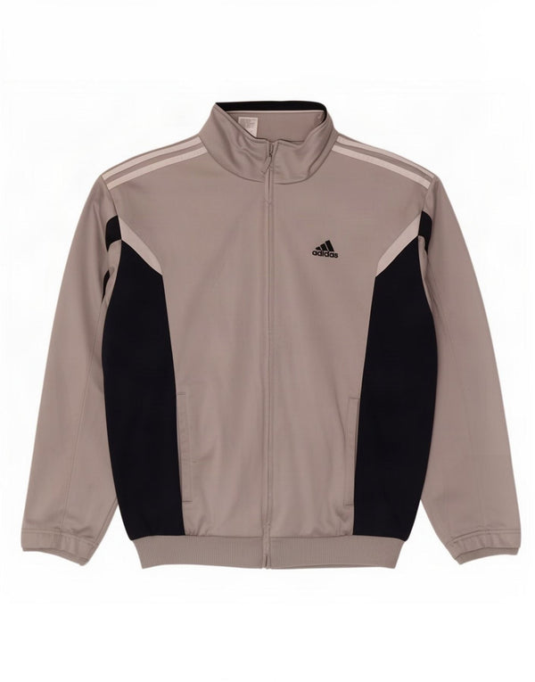 Adidas Mens Graphic Tracksuit Top Jacket UK 42/44 Large Grey Colourblock