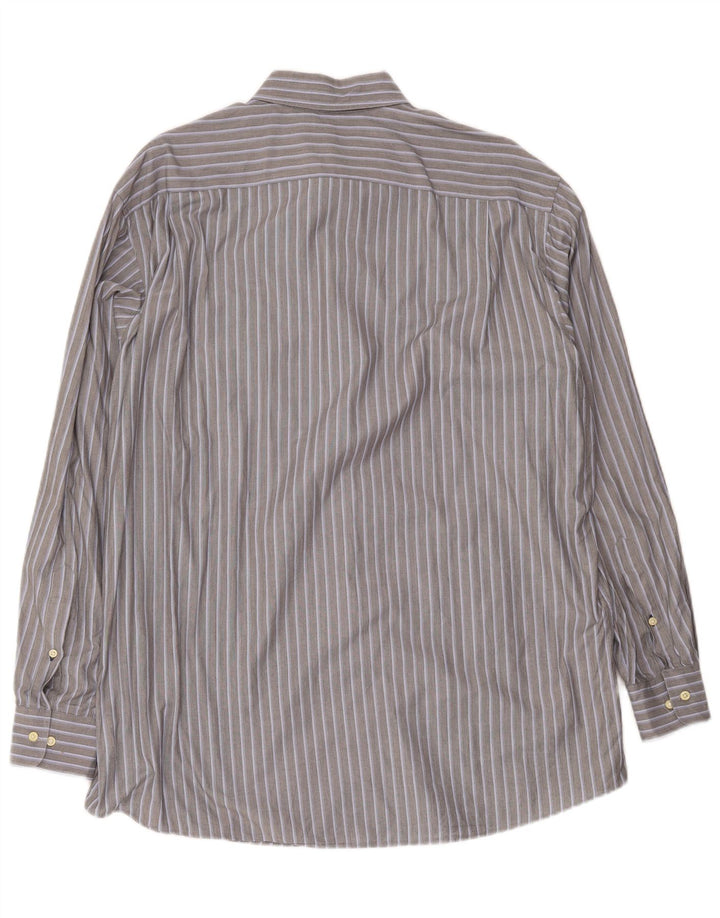 Tommy Hilfiger Mens Shirt Size 16 1/2 Large Grey Striped
