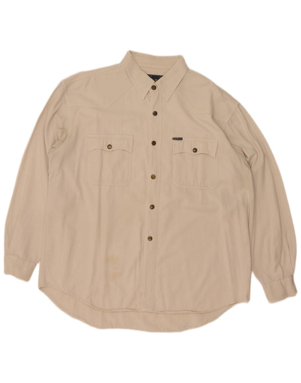 Vintage Mens Shirt 2XL Beige