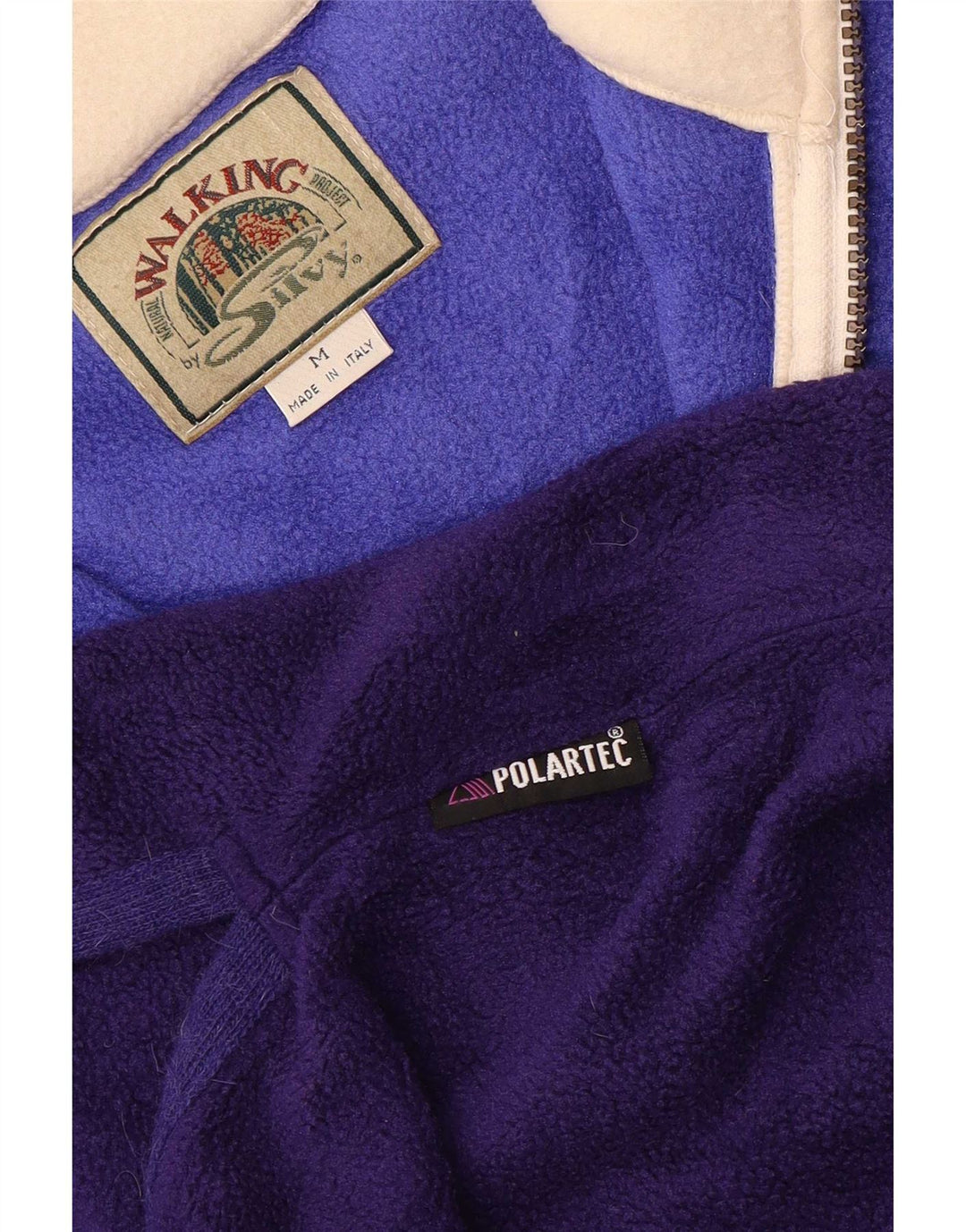 Silvy Womens Graphic Fleece Jumper UK 14 Medium Purple Colourblock