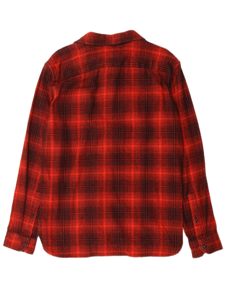 LEVI'S Mens Standard Flannel Shirt Medium Red Check Cotton