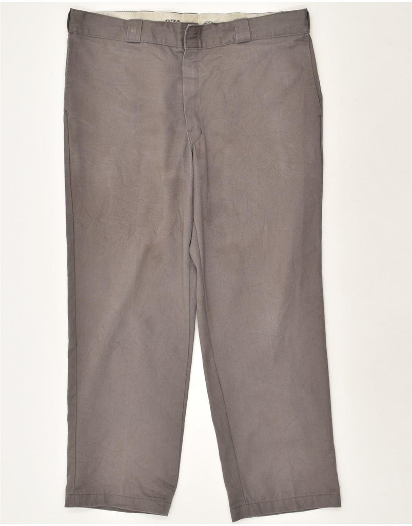 DICKIES Mens 874 Original Fit Chino Trousers W40 L30  Grey Polyester | Vintage Dickies | Thrift | Second-Hand Dickies | Used Clothing | Messina Hembry 