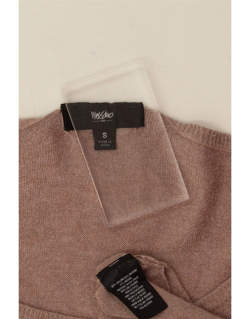 MOSSIMO Womens Longline Boat Neck Jumper Sweater UK 8 Small Grey Nylon Vintage Mossimo and Second-Hand Mossimo from Messina Hembry 