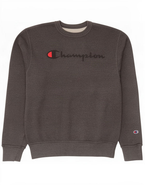 Champion Mens Graphic Sweatshirt Jumper Small Grey Cotton