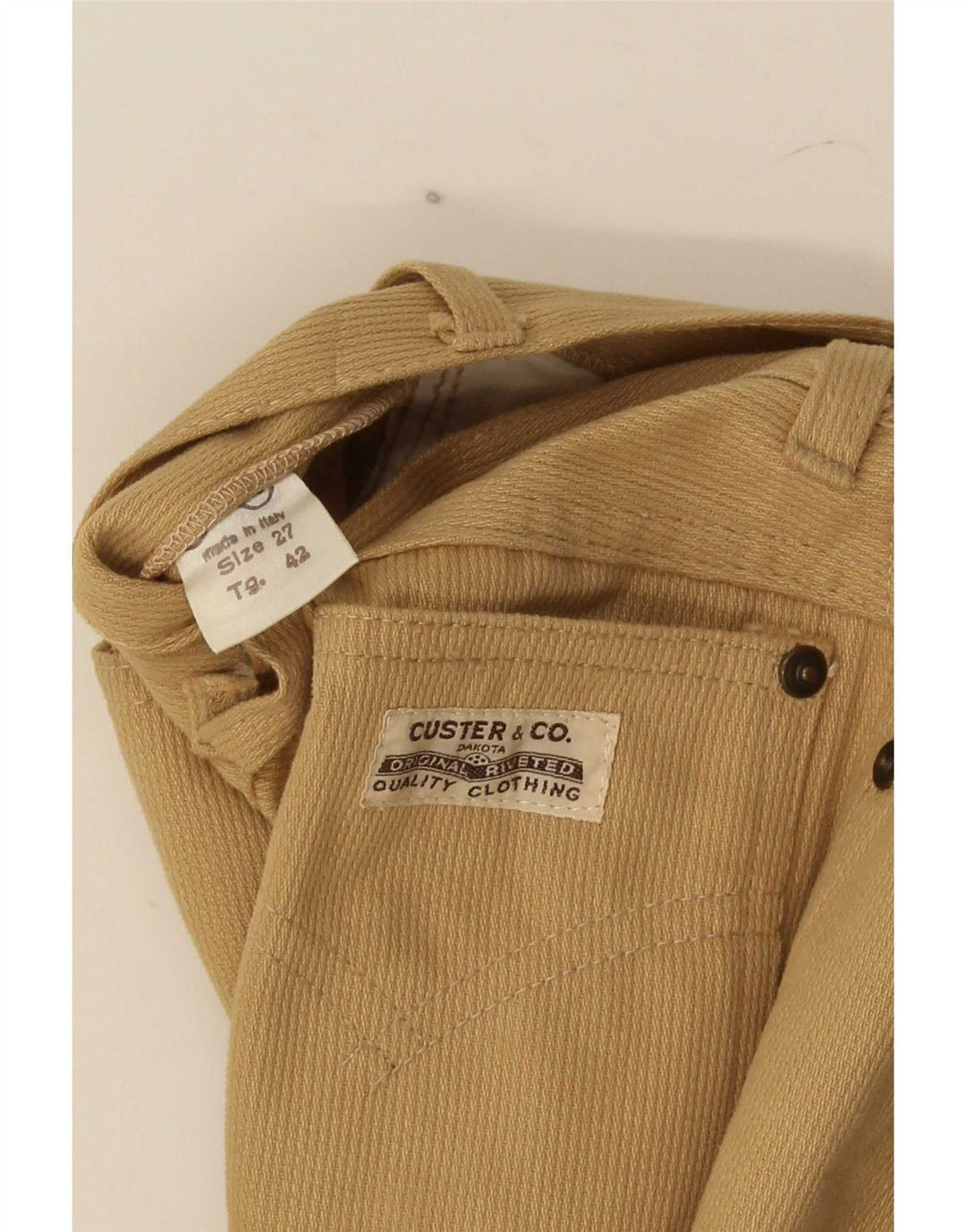 Vintage Womens Bootcut Casual Trousers W27 L32 Brown