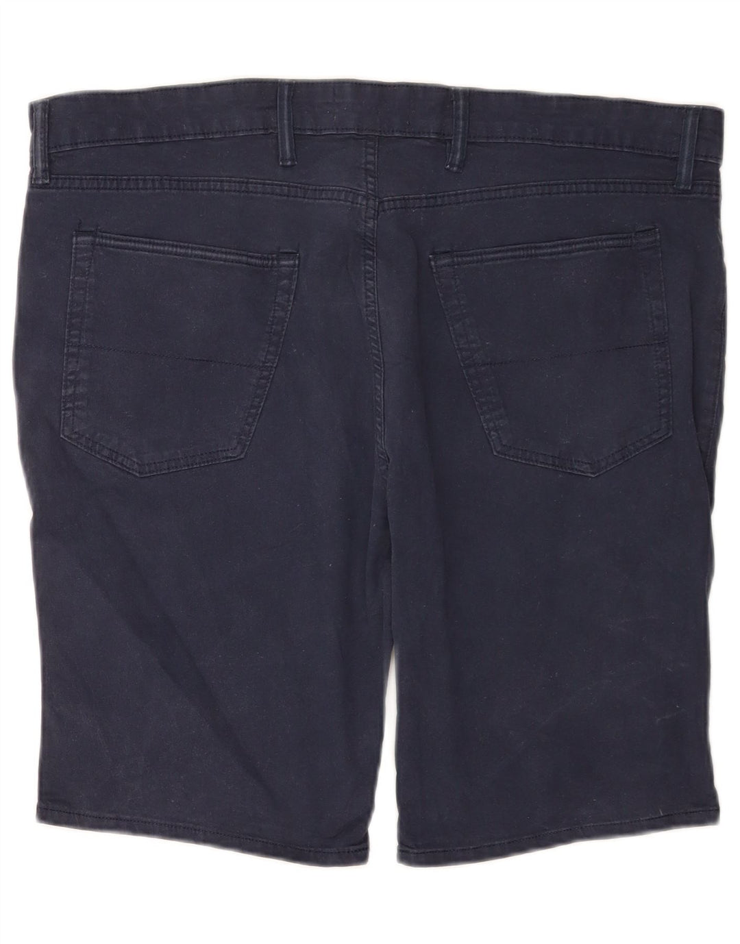 Marks & Spencer Mens Casual Shorts W40 XL Navy Blue Cotton