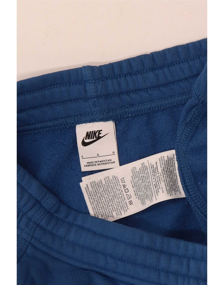 Nike Mens Tracksuit Trousers Joggers Large Blue Cotton