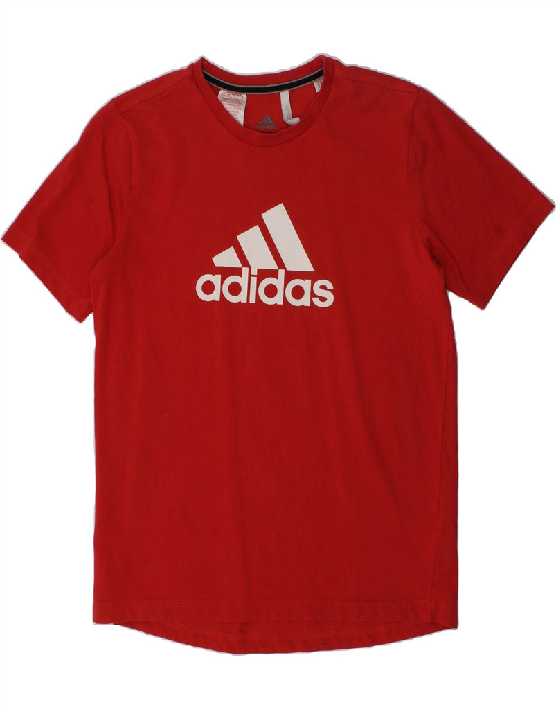 ADIDAS Boys Graphic T-Shirt Top 13-14 Years Red Cotton | Vintage Adidas | Thrift | Second-Hand Adidas | Used Clothing | Messina Hembry 