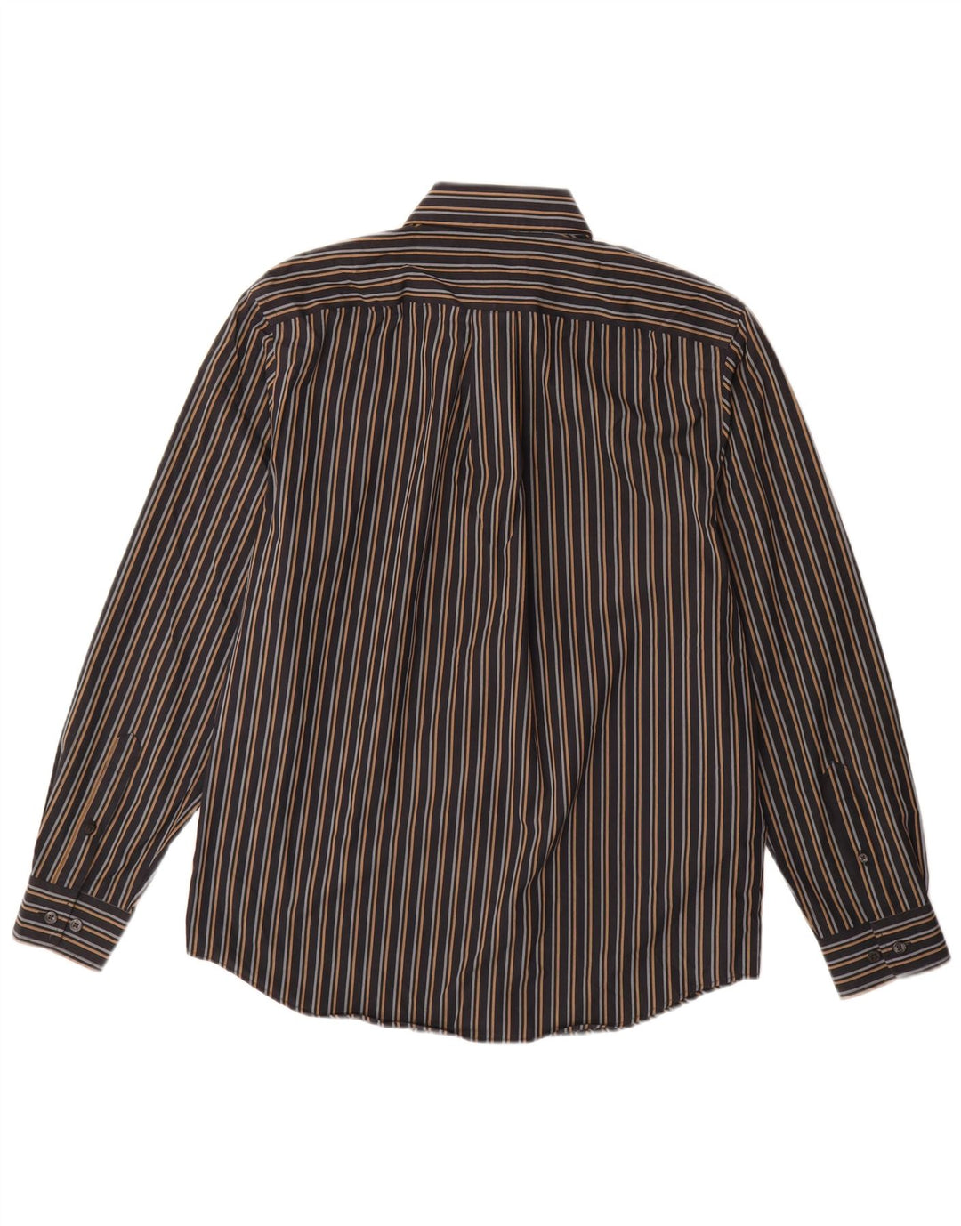 EDDIE BAUER Mens Shirt Small Navy Blue Pinstripe Cotton