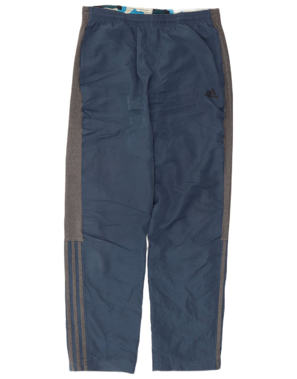 Adidas Mens Tracksuit Trousers Medium  Navy Blue Colourblock Polyester